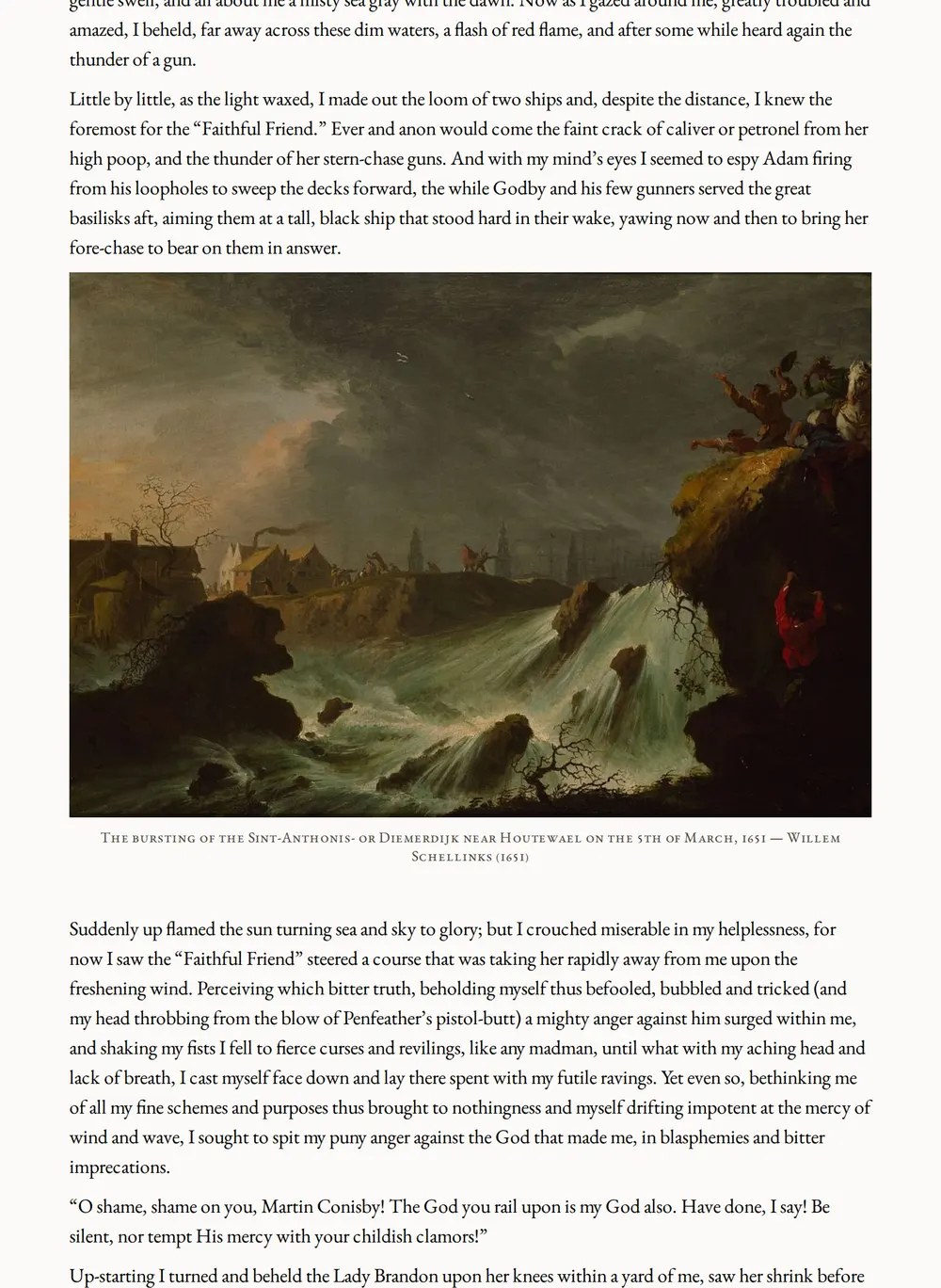 A page of Black Bartlemy's Treasure as set for this edition