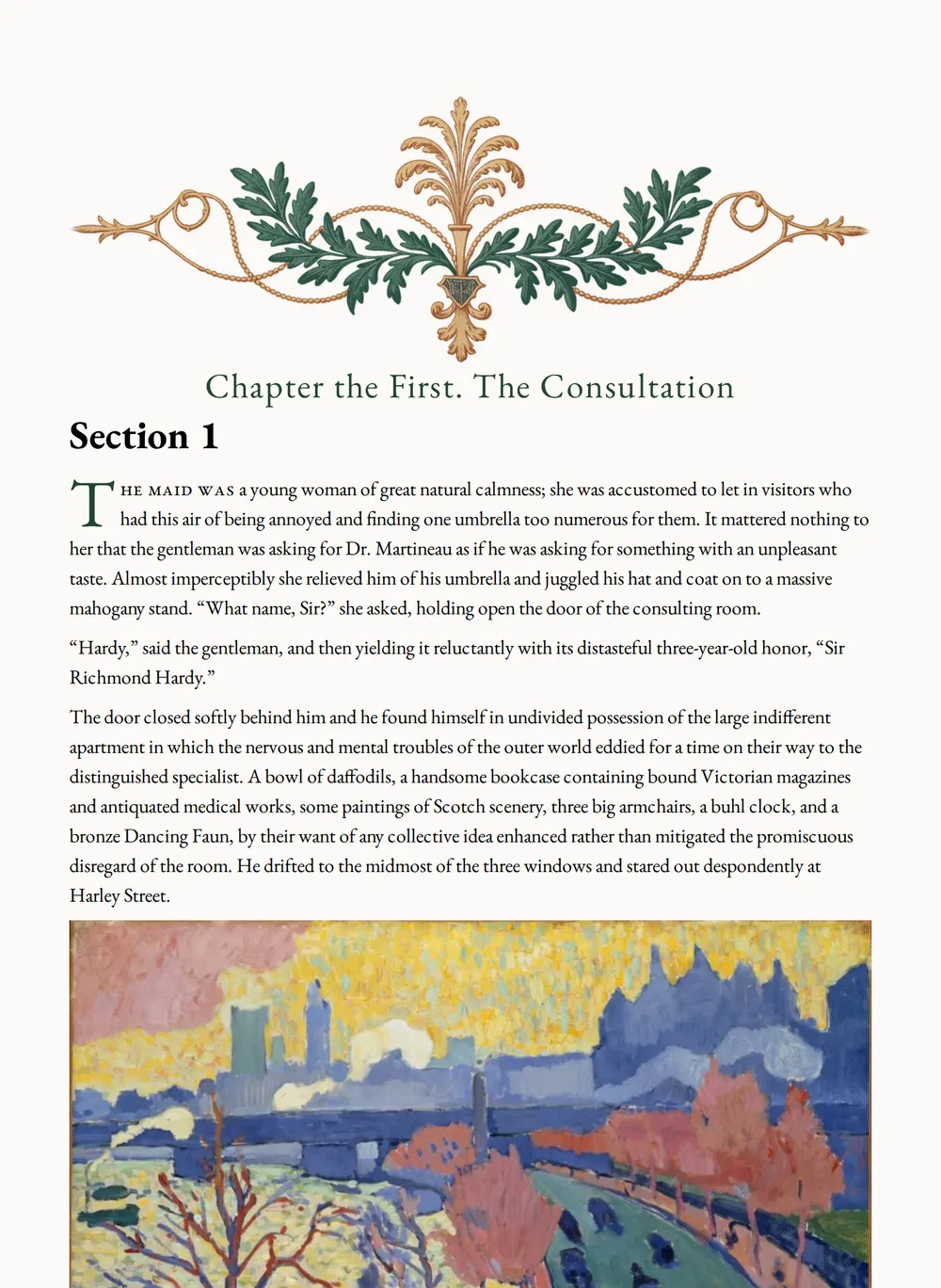A page of The Secret Places of the Heart as set for this edition