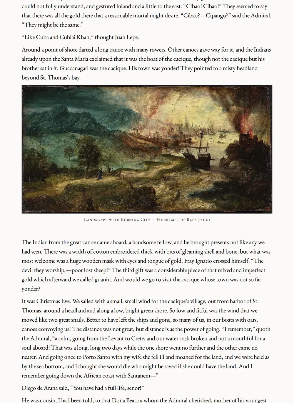 A page of 1492 as set for this edition