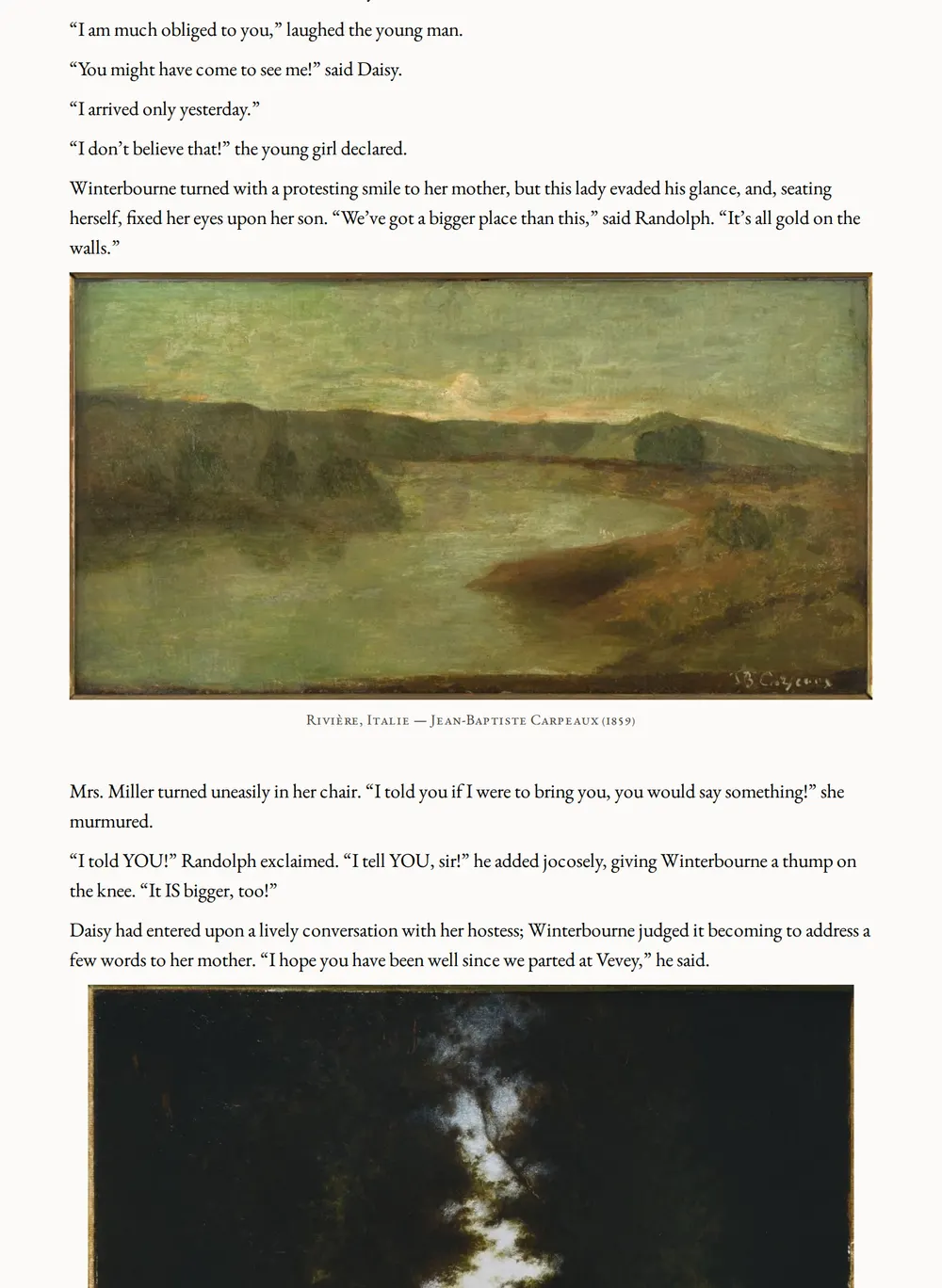 A page of Daisy Miller as set for this edition
