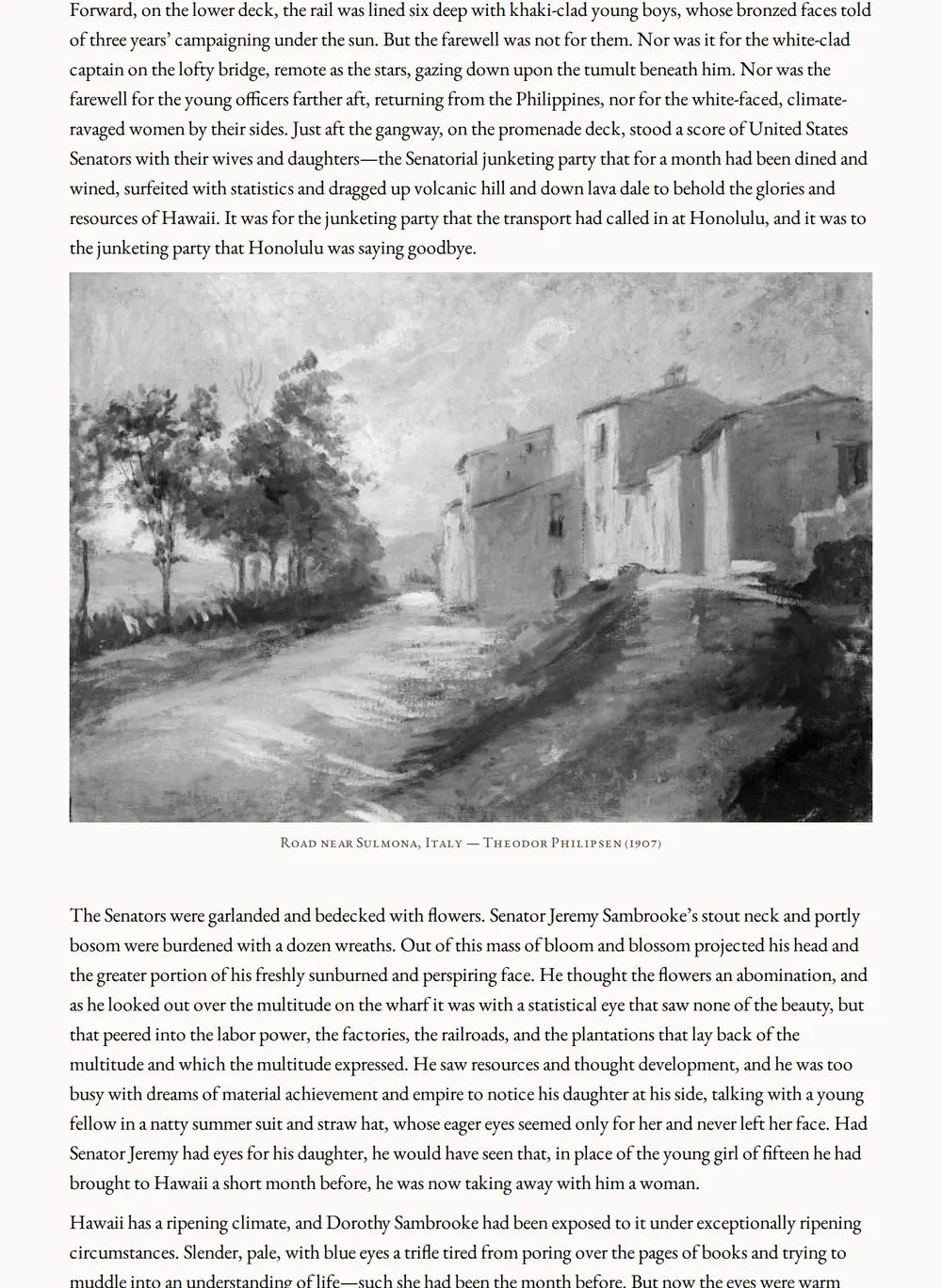 A page of The House of Pride, and Other Tales of Hawaii as set for this edition