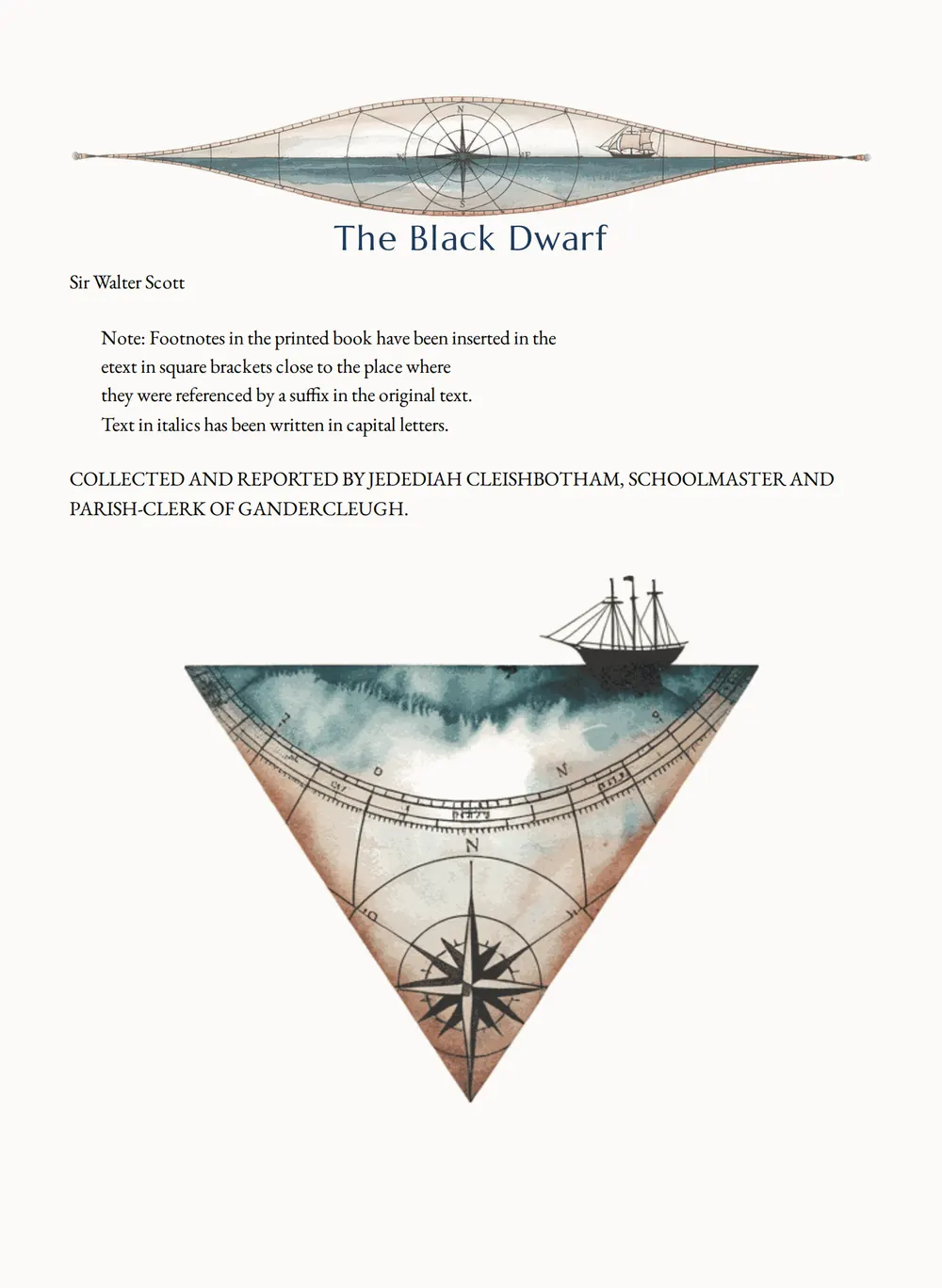A page of The Black Dwarf as set for this edition