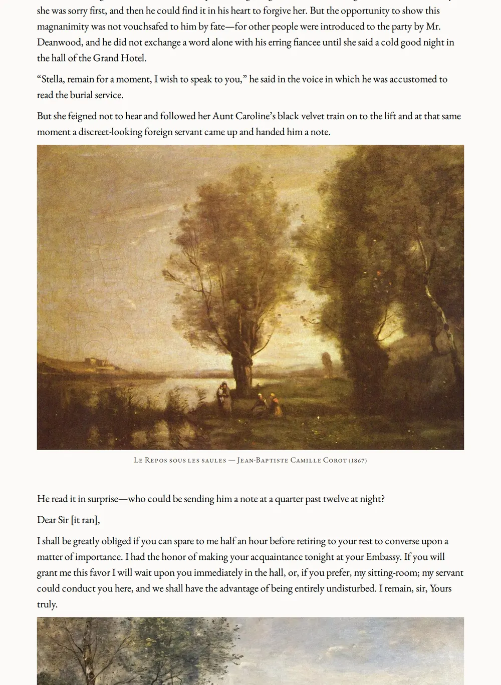 A page of The Point of View as set for this edition