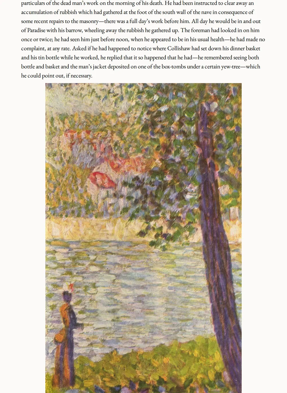 A page of The Paradise Mystery as set for this edition
