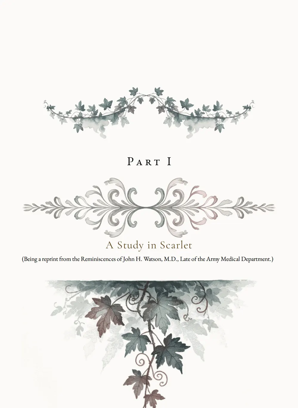 A page of A Study in Scarlet as set for this edition