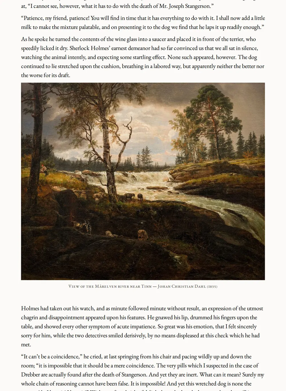 A page of A Study in Scarlet as set for this edition