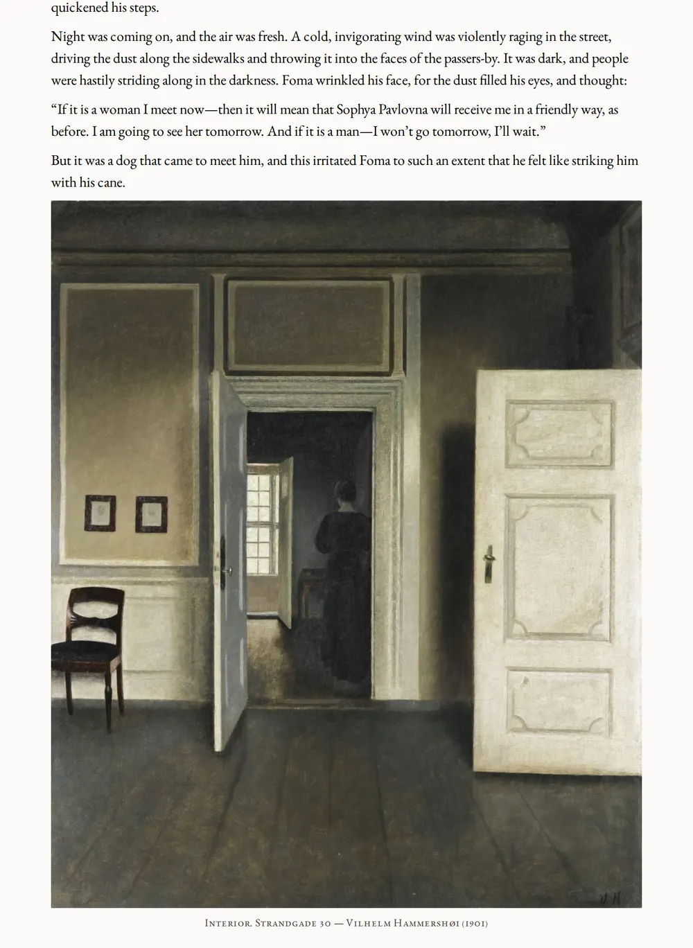 A page of The Man Who Was Afraid as set for this edition