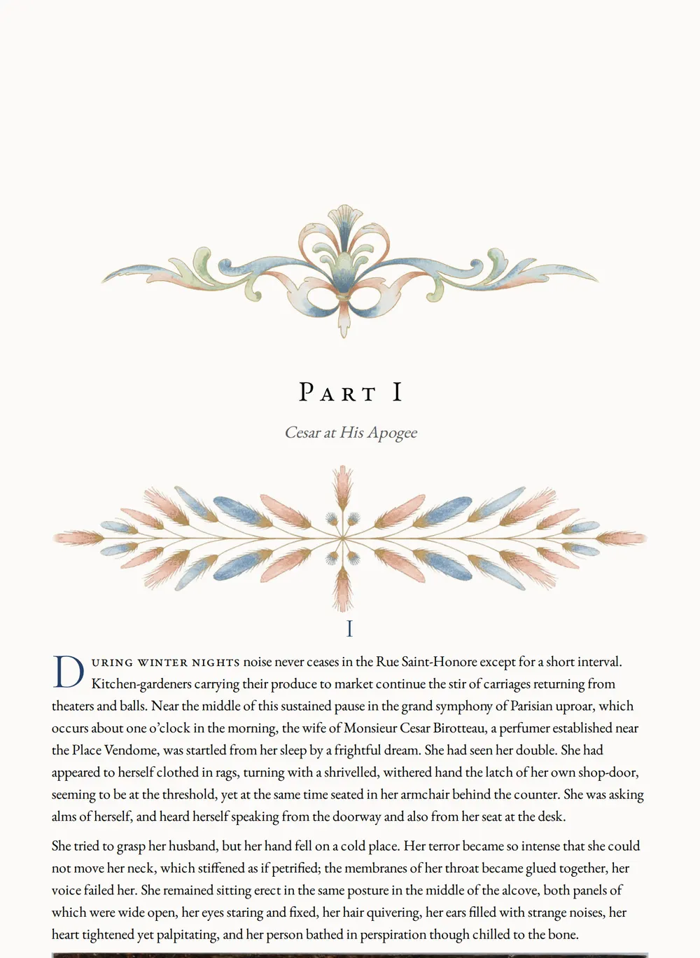 A page of The Rise and Fall of César Birotteau as set for this edition