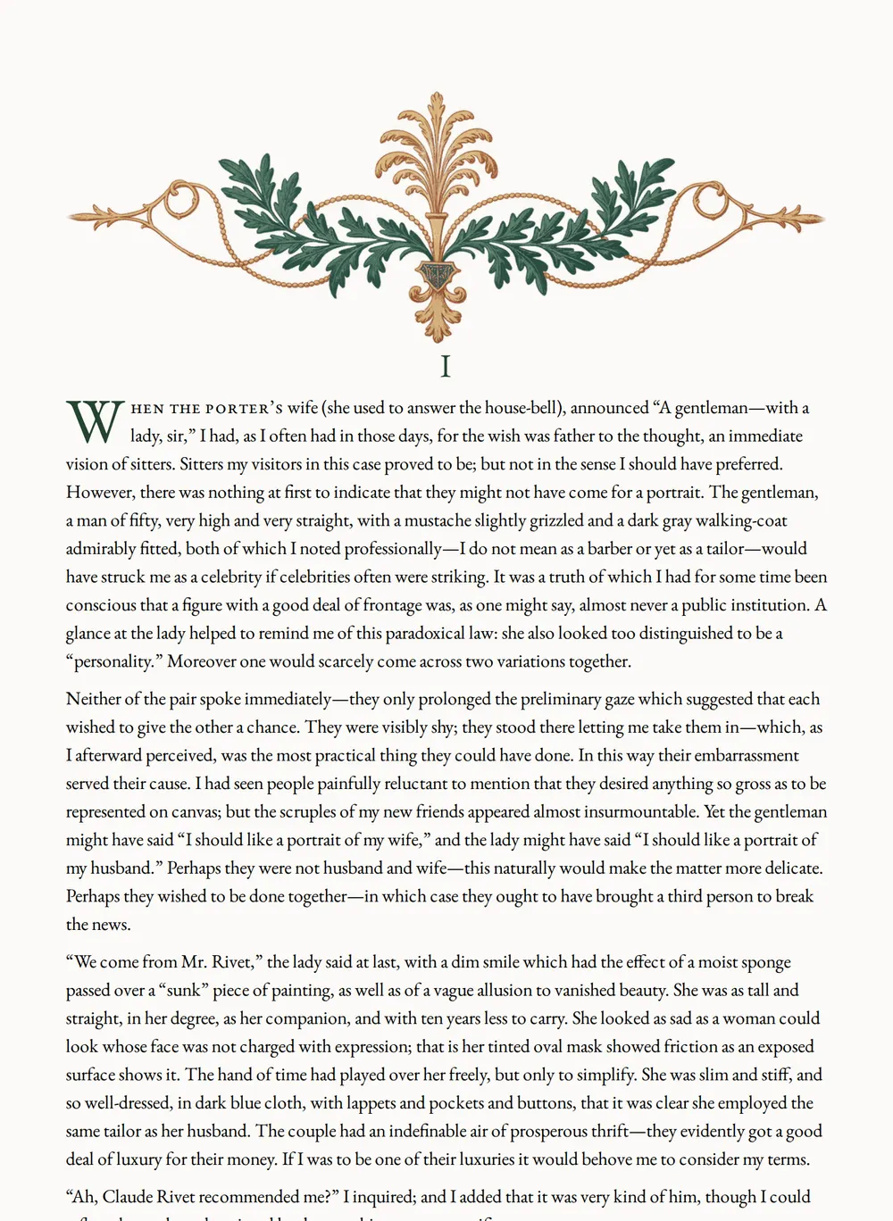 A page of The Real Thing and Other Tales as set for this edition