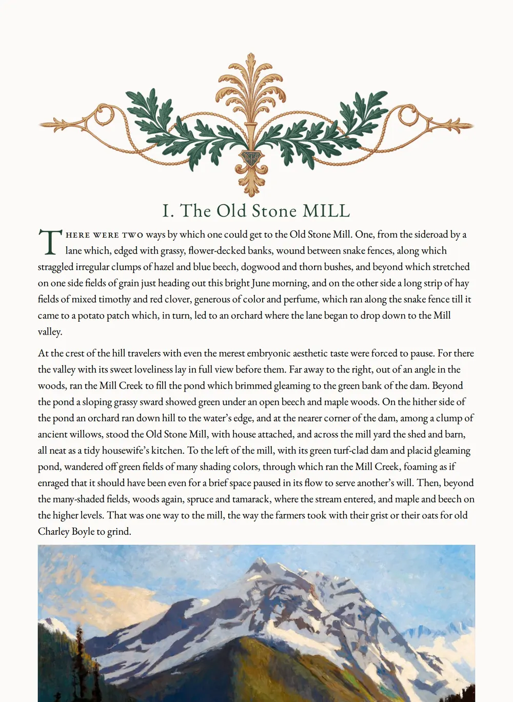 A page of The Doctor as set for this edition