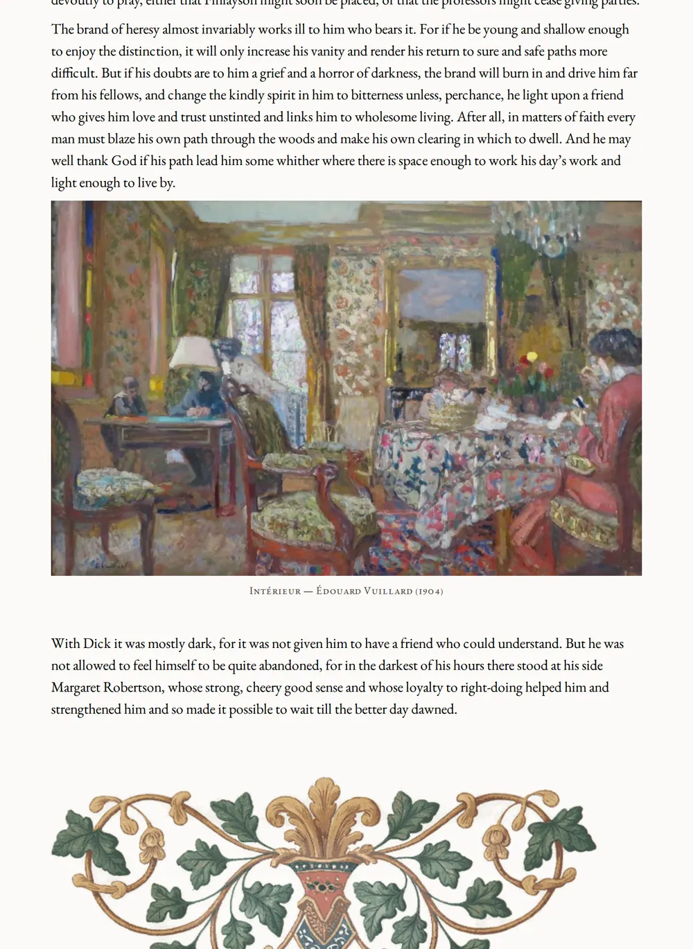 A page of The Doctor as set for this edition