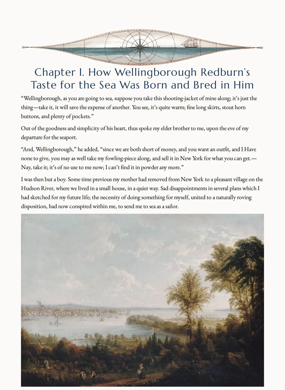 A page of Redburn: His First Voyage as set for this edition