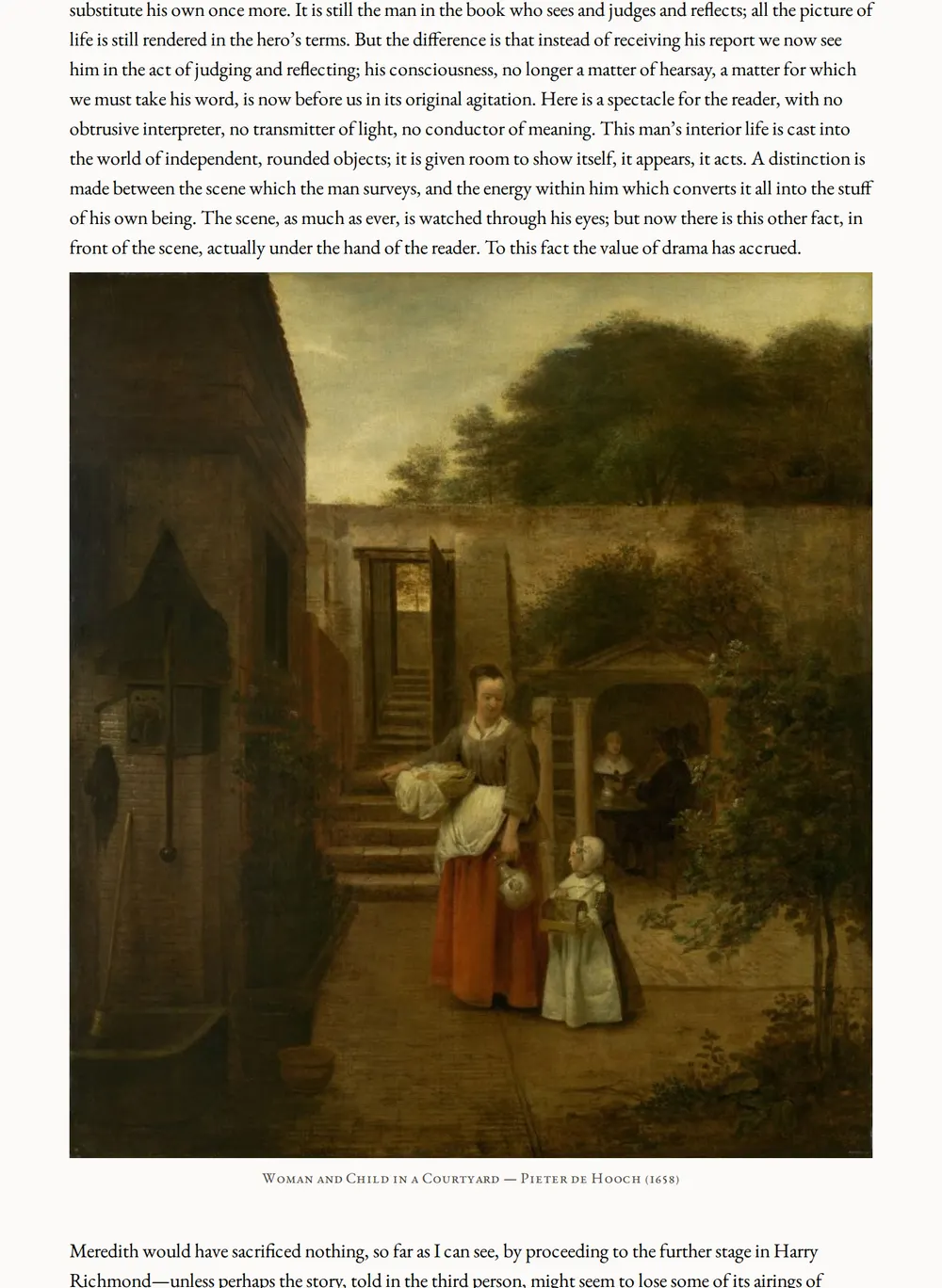 A page of The Craft of Fiction as set for this edition