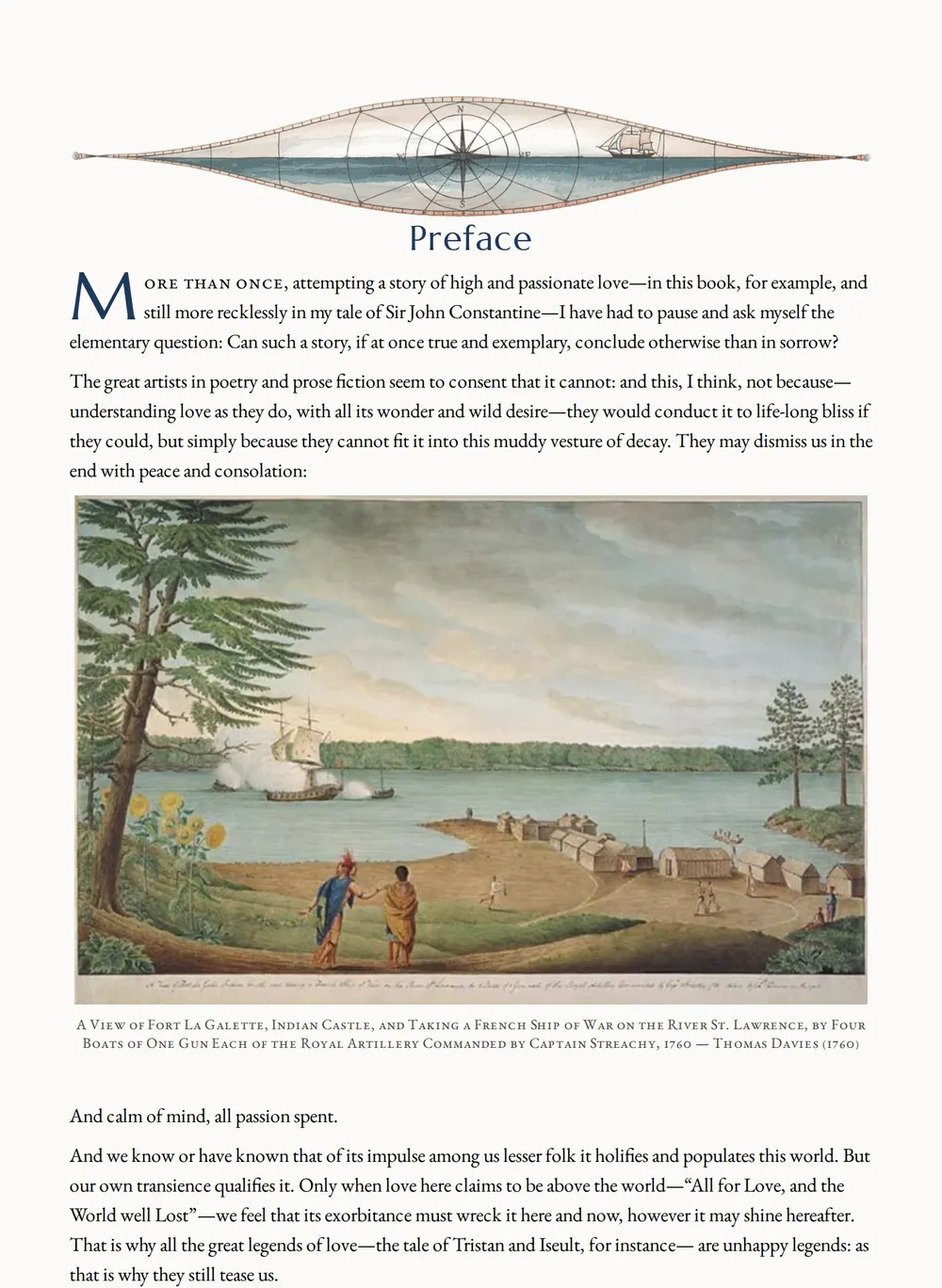 A page of Fort Amity as set for this edition