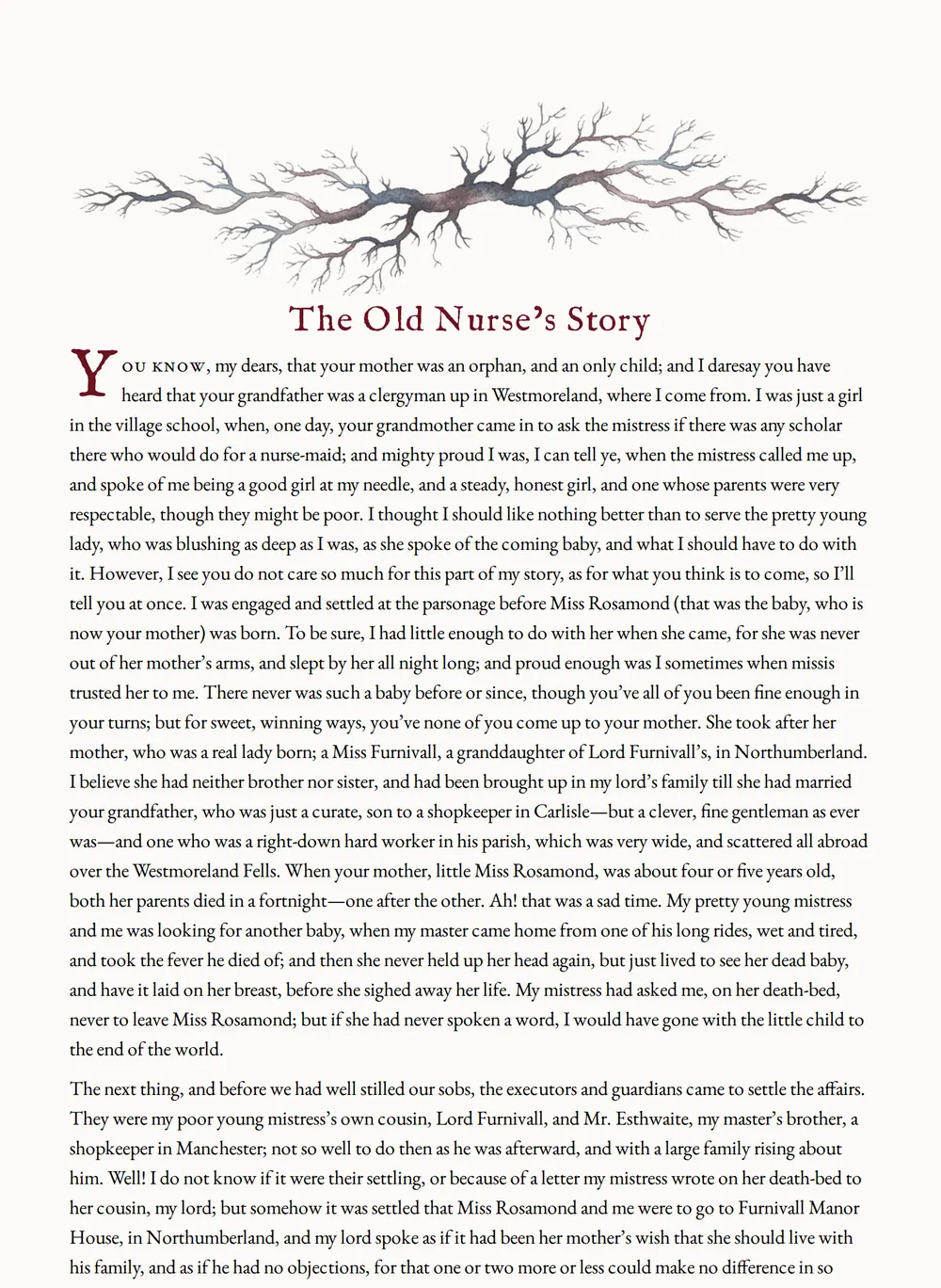 A page of Curious, If True as set for this edition