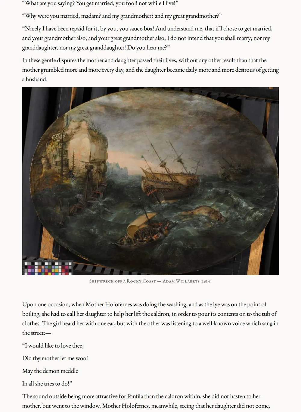 A page of Devil Stories as set for this edition
