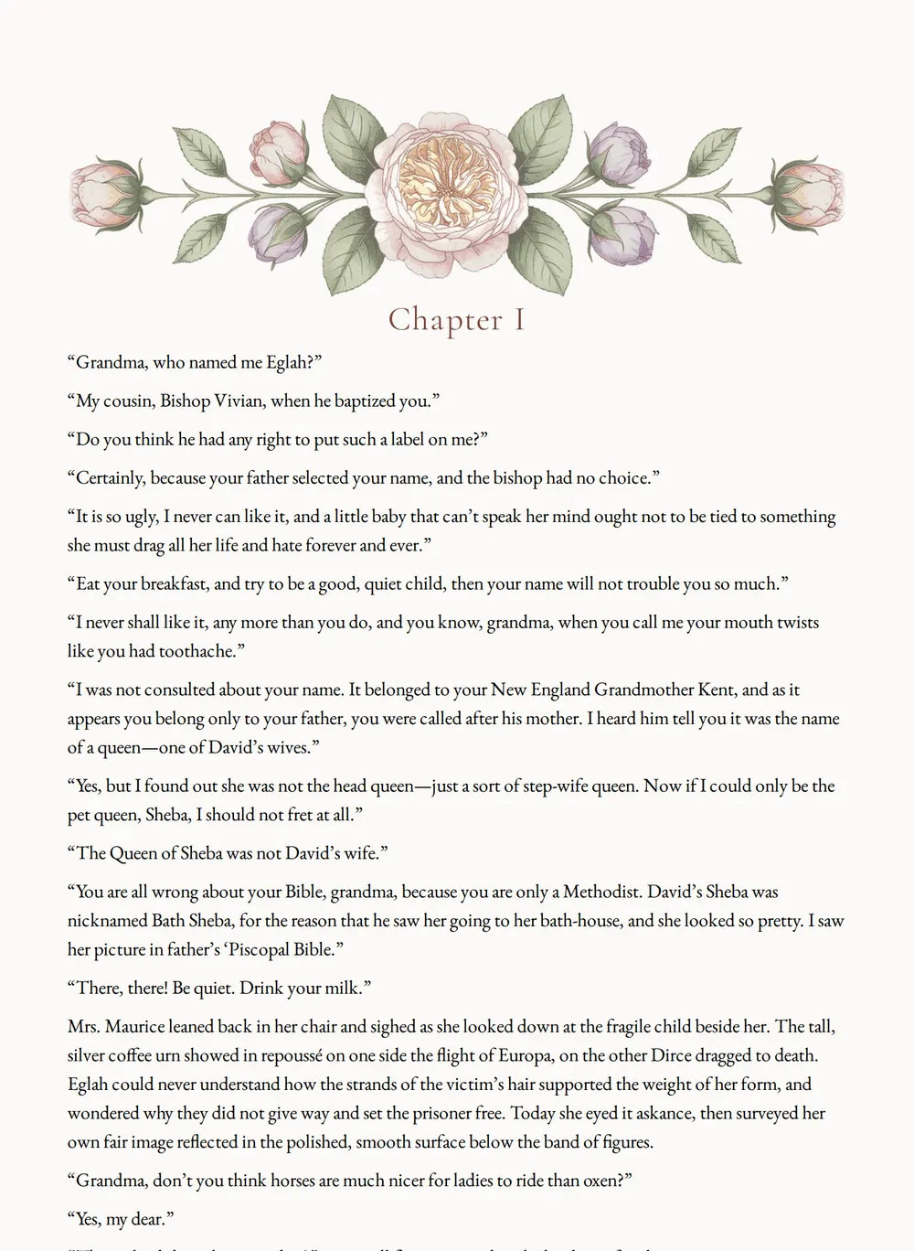 A page of A Speckled Bird as set for this edition