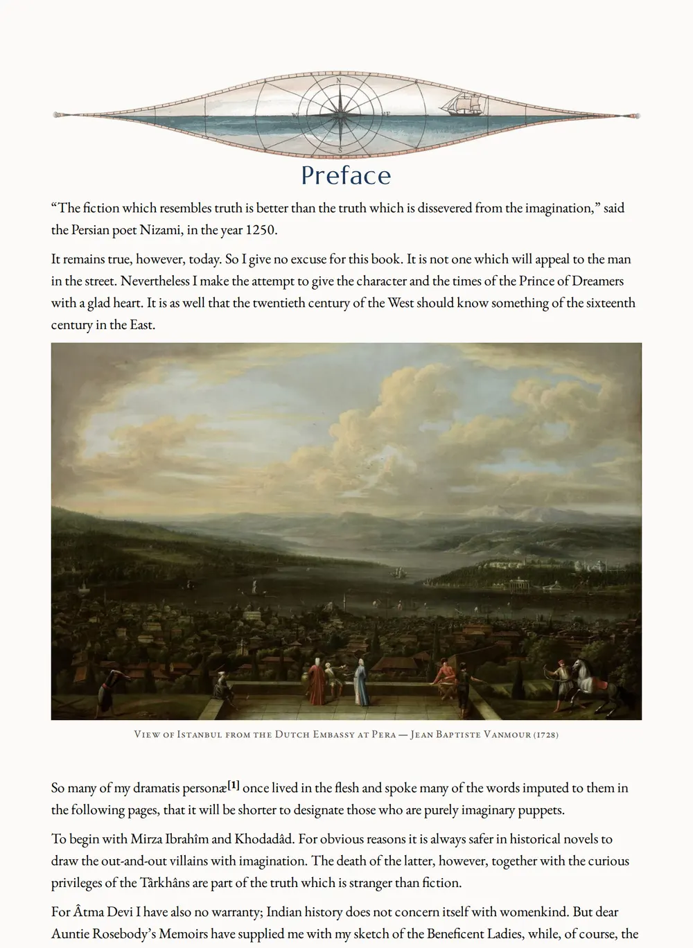 A page of A Prince of Dreamers as set for this edition