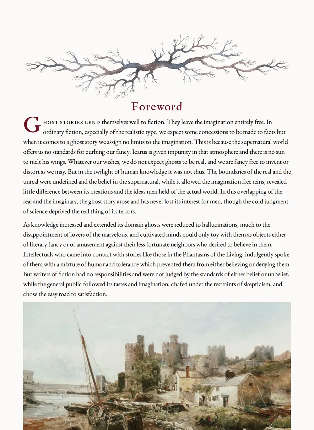 A page of Great Ghost Stories as set for this edition