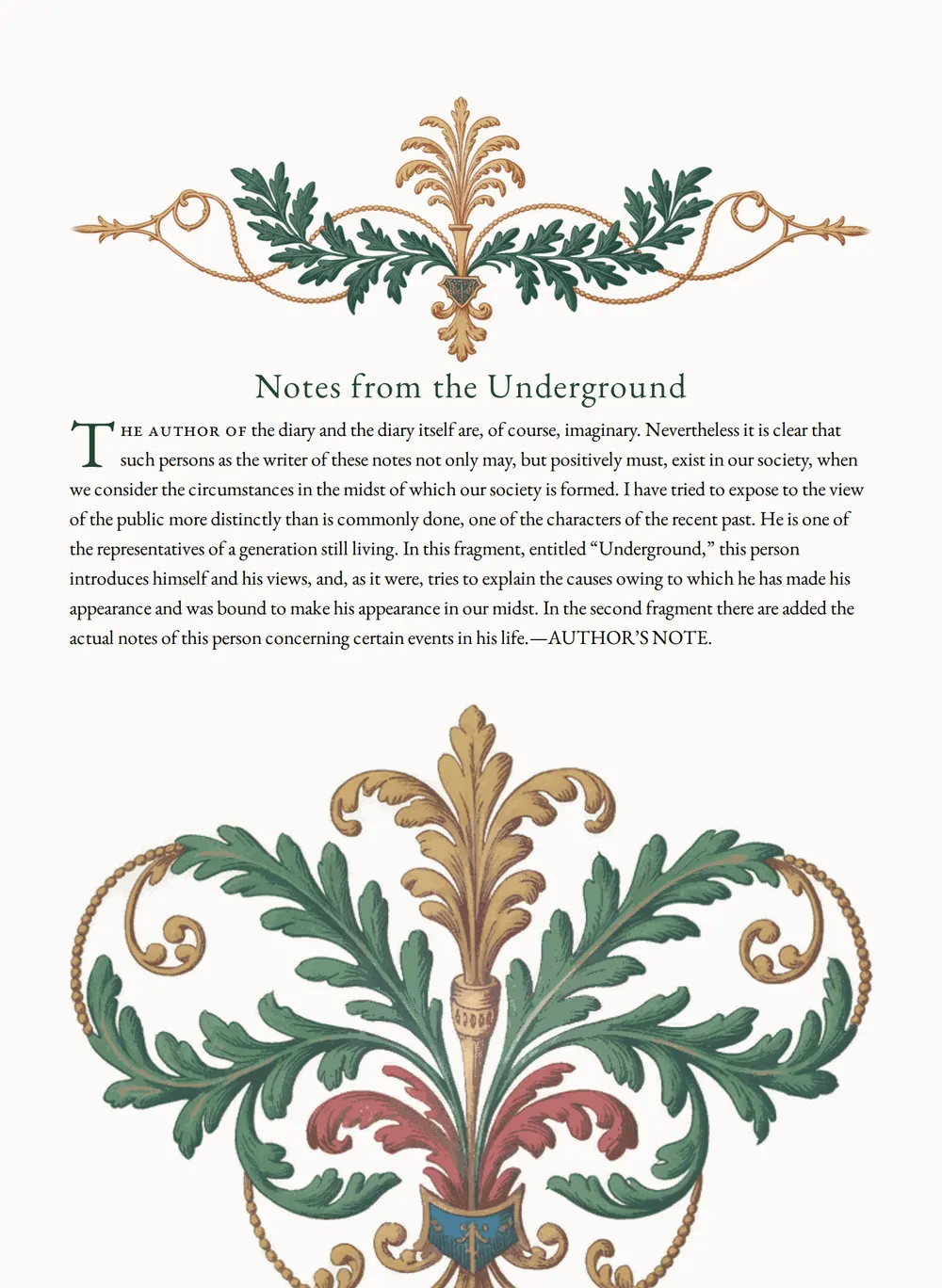 A page of Notes from the Underground as set for this edition