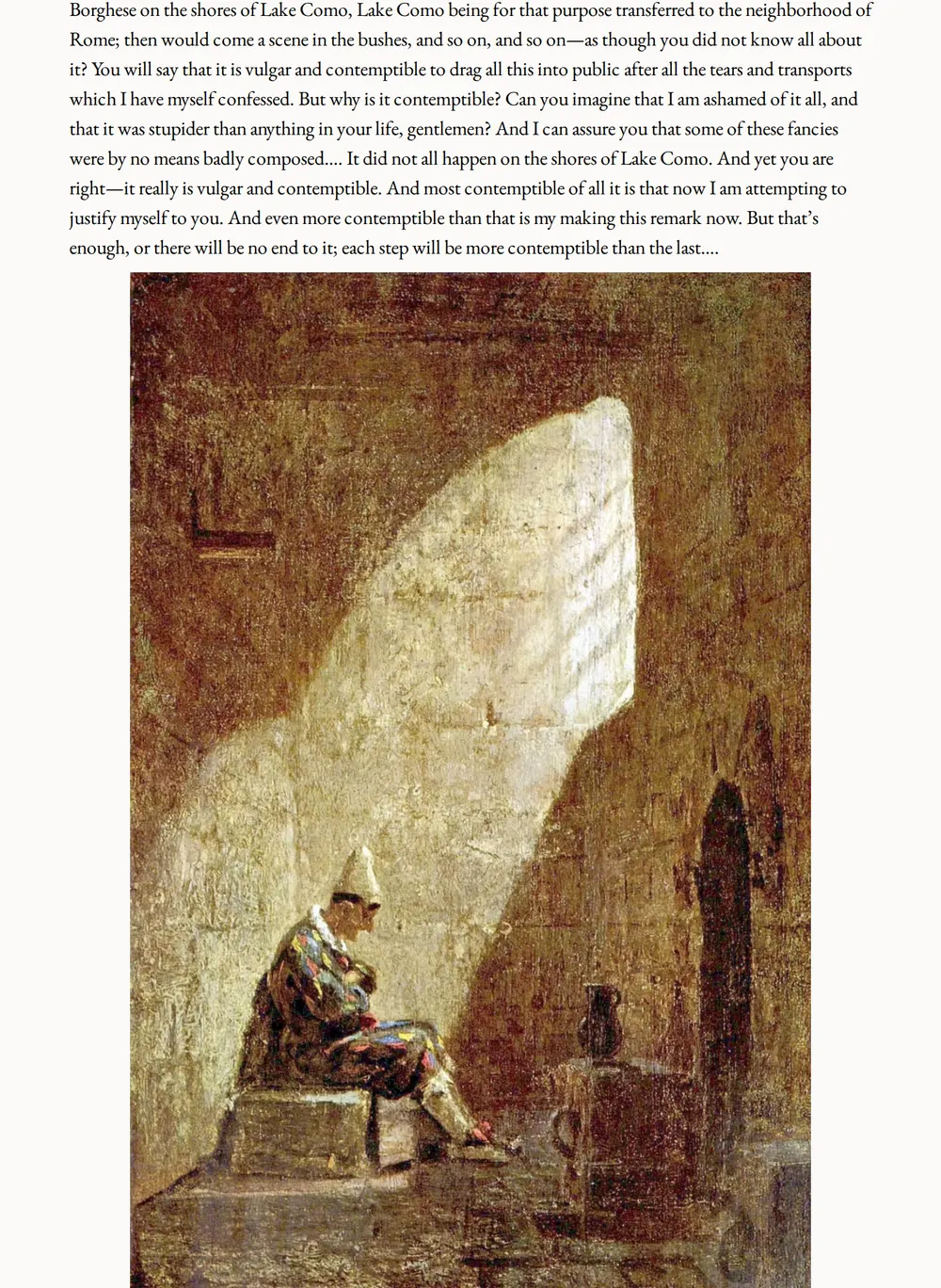 A page of Notes from the Underground as set for this edition