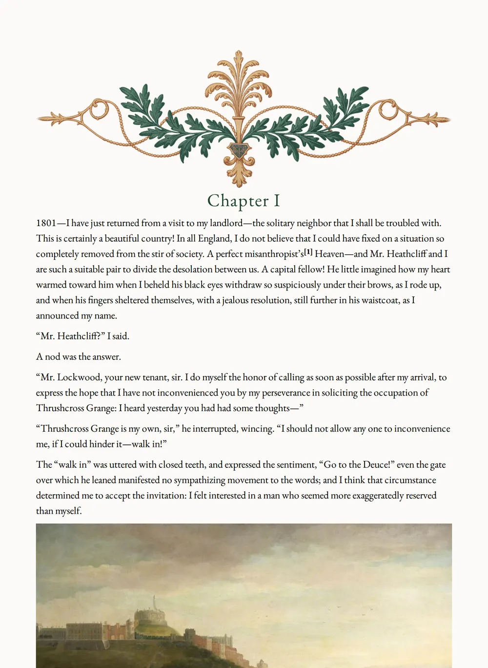 A page of Wuthering Heights as set for this edition