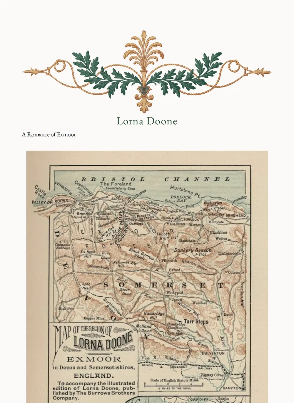 A page of Lorna Doone as set for this edition
