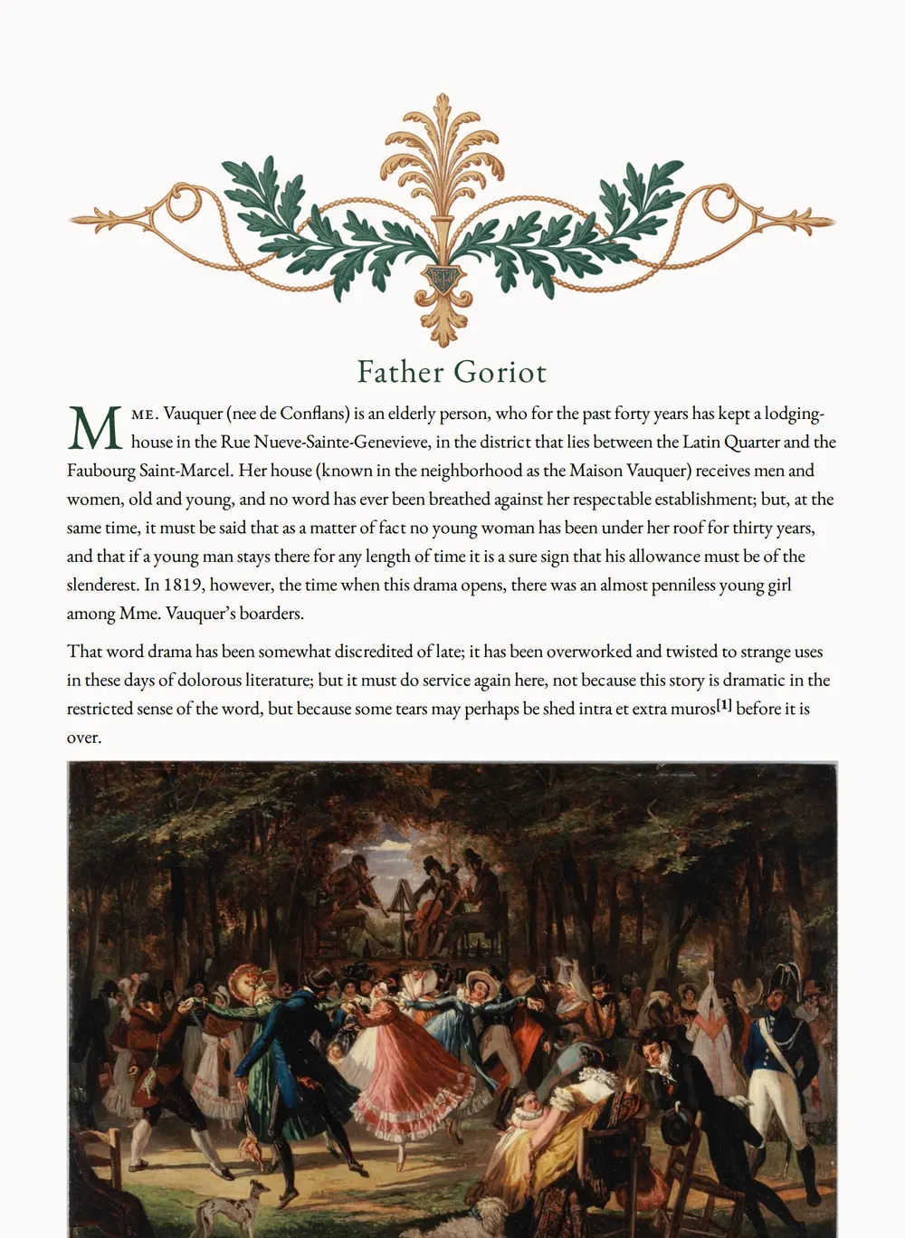 A page of Father Goriot as set for this edition