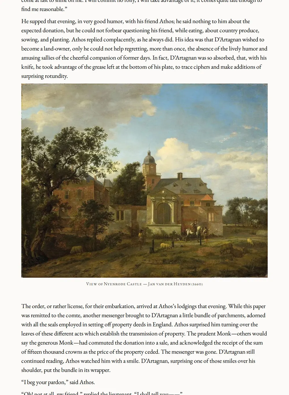 A page of Ten Years Later as set for this edition