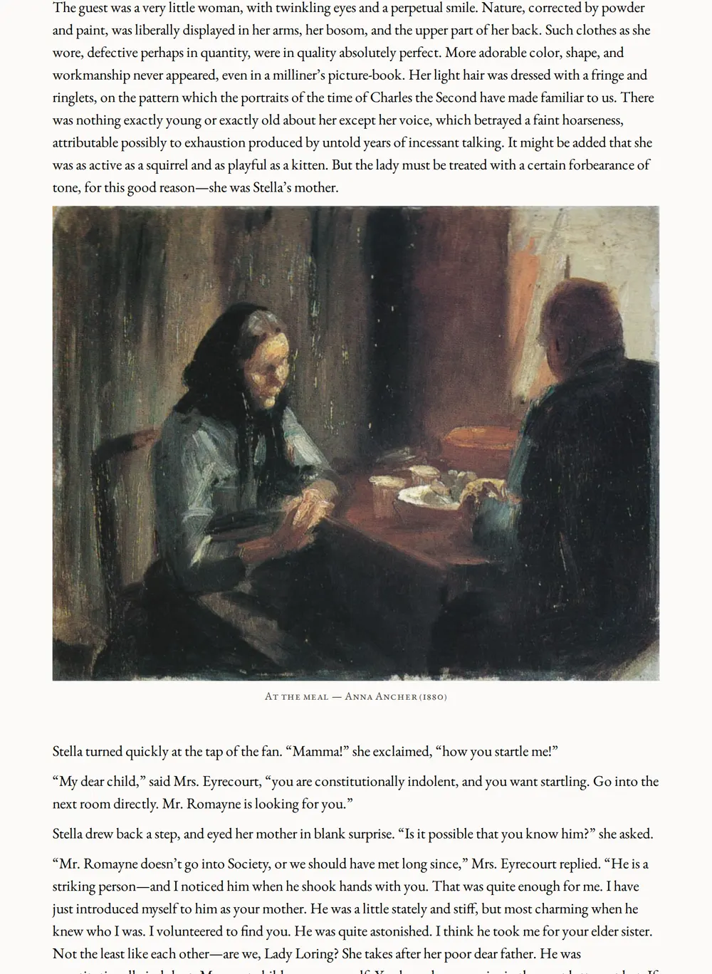 A page of The Black Robe as set for this edition