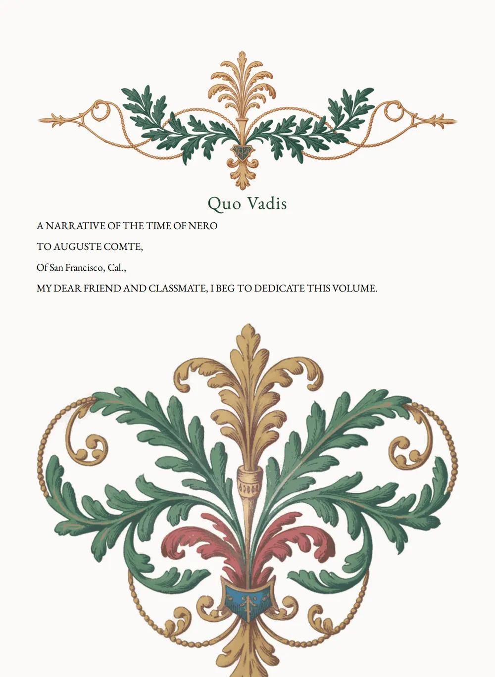 A page of Quo Vadis as set for this edition