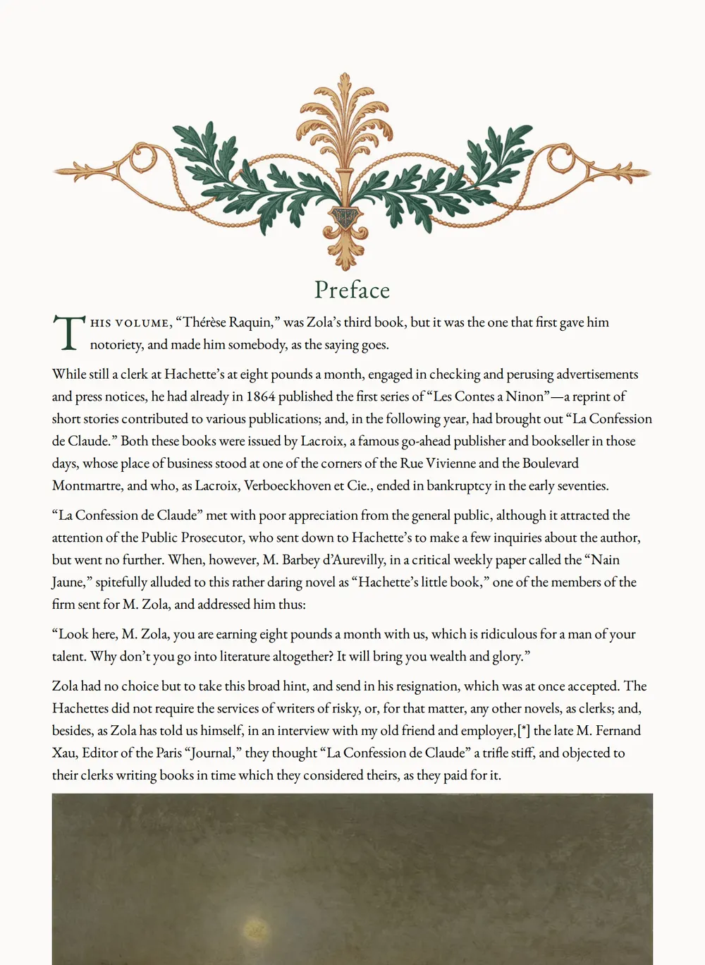 A page of Thérèse Raquin as set for this edition