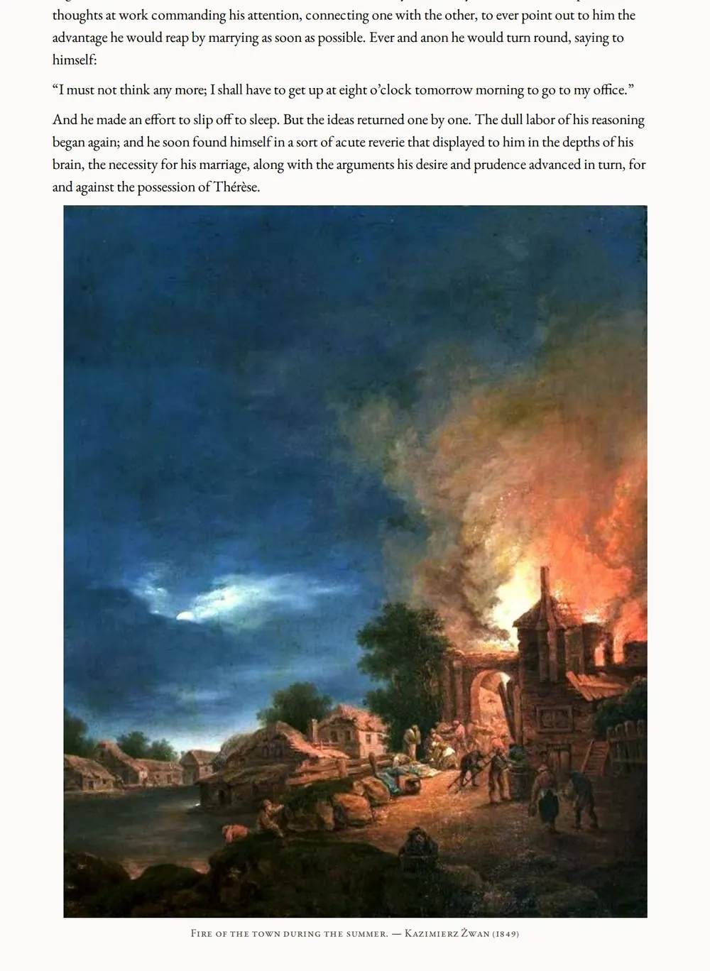 A page of Thérèse Raquin as set for this edition