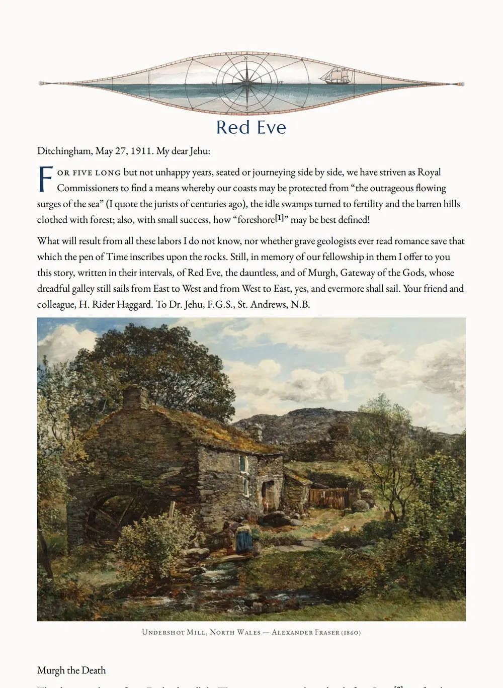 A page of Red Eve as set for this edition