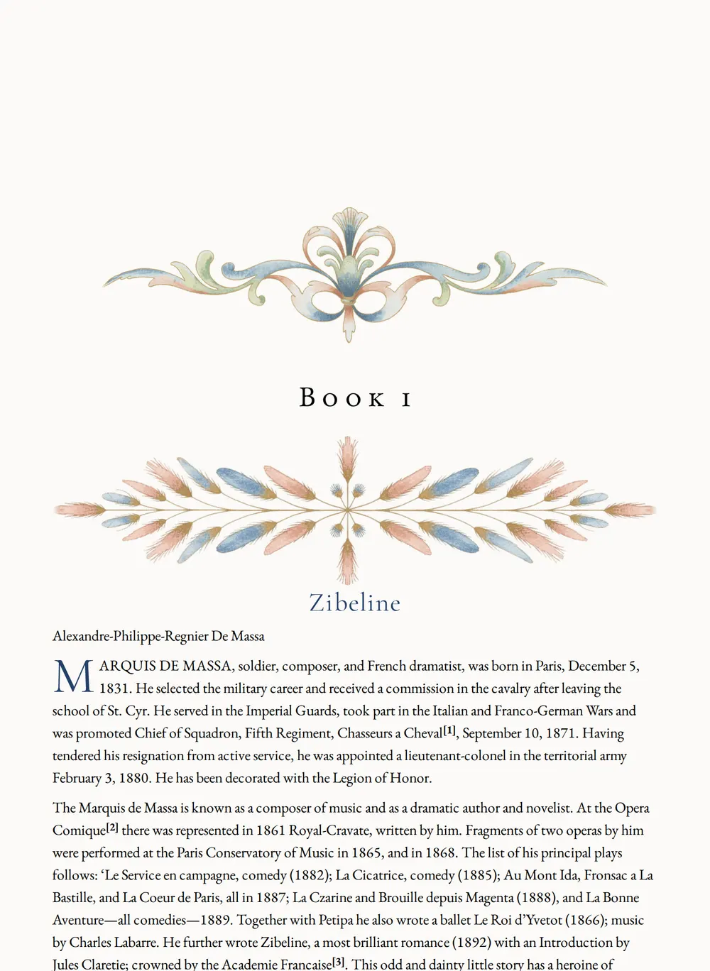A page of Zibeline as set for this edition
