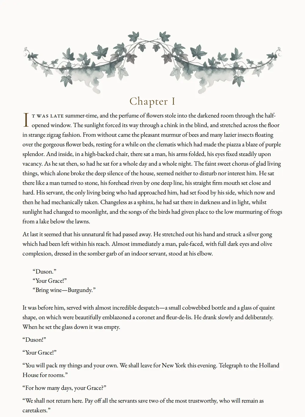 A page of The Yellow Crayon as set for this edition