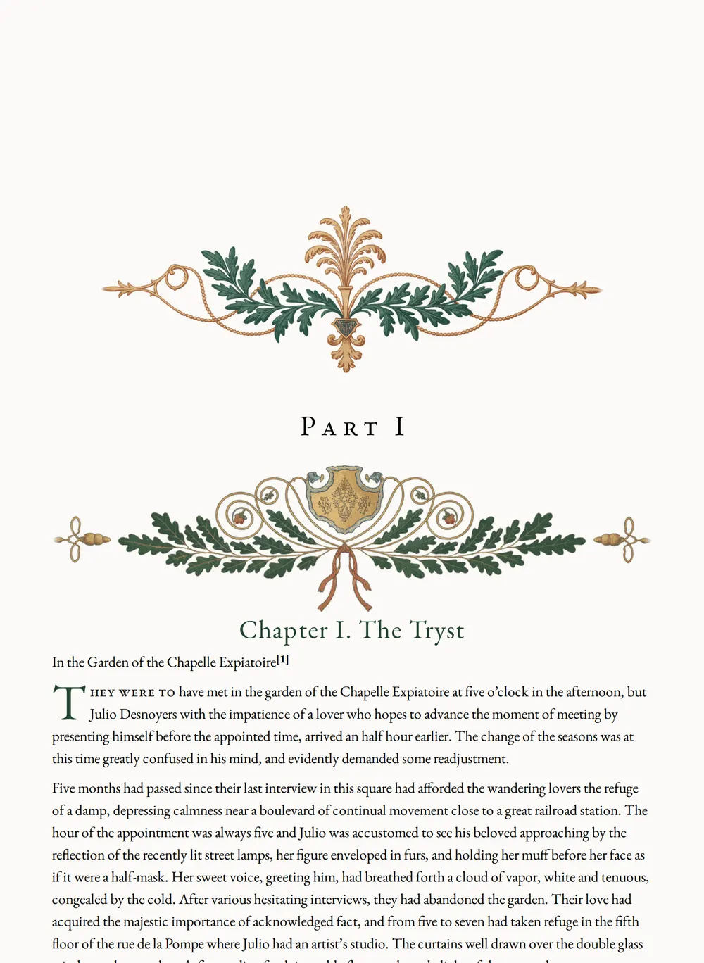 A page of The Four Horsemen of the Apocalypse as set for this edition