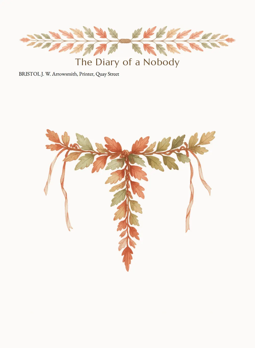A page of The Diary of a Nobody as set for this edition