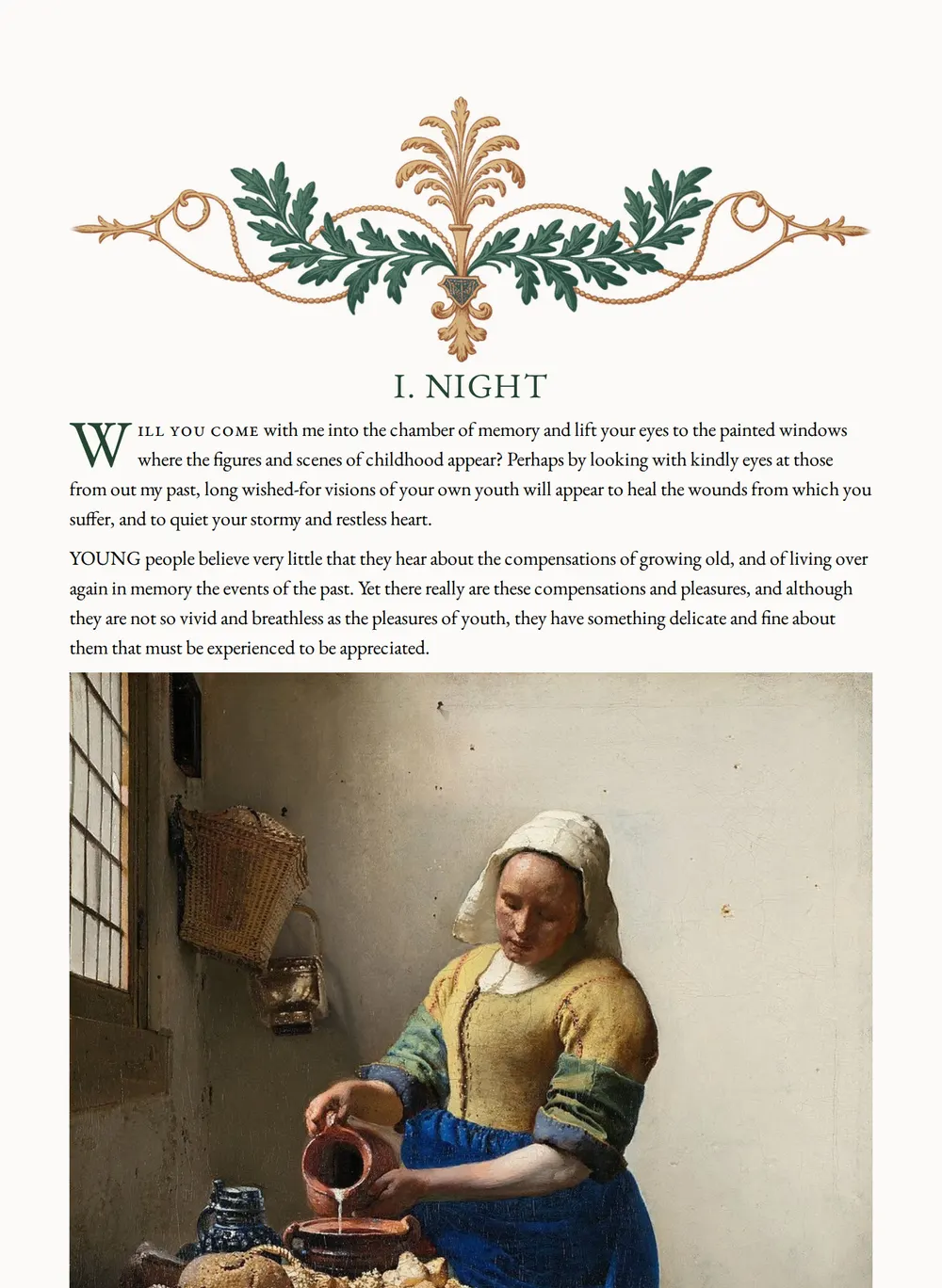 A page of Painted Windows as set for this edition
