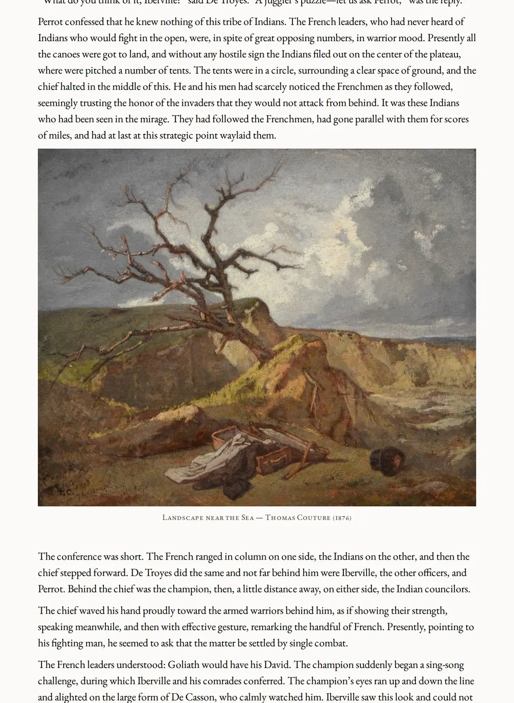 A page of The Trail of the Sword as set for this edition