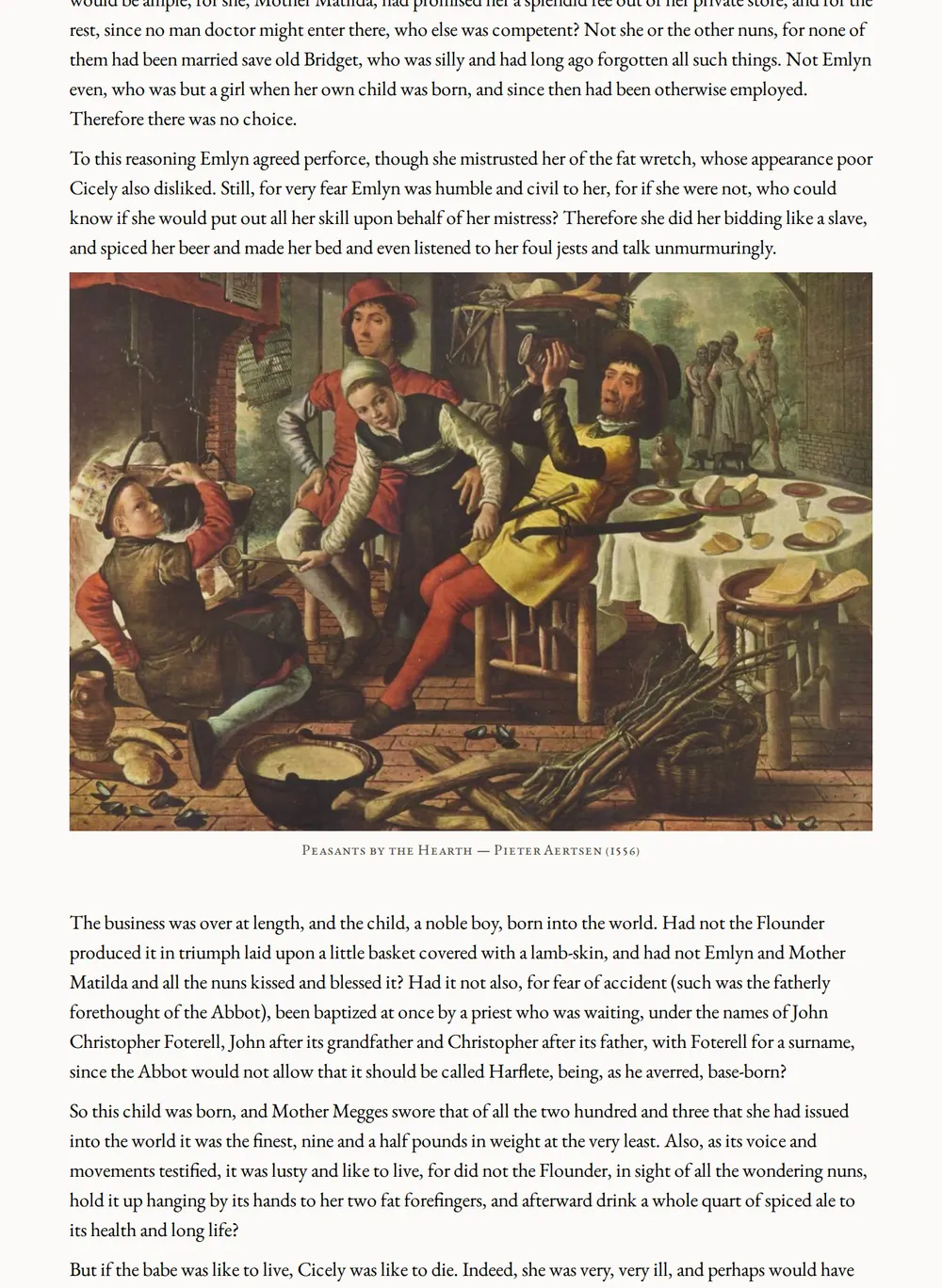A page of The Lady of Blossholme as set for this edition
