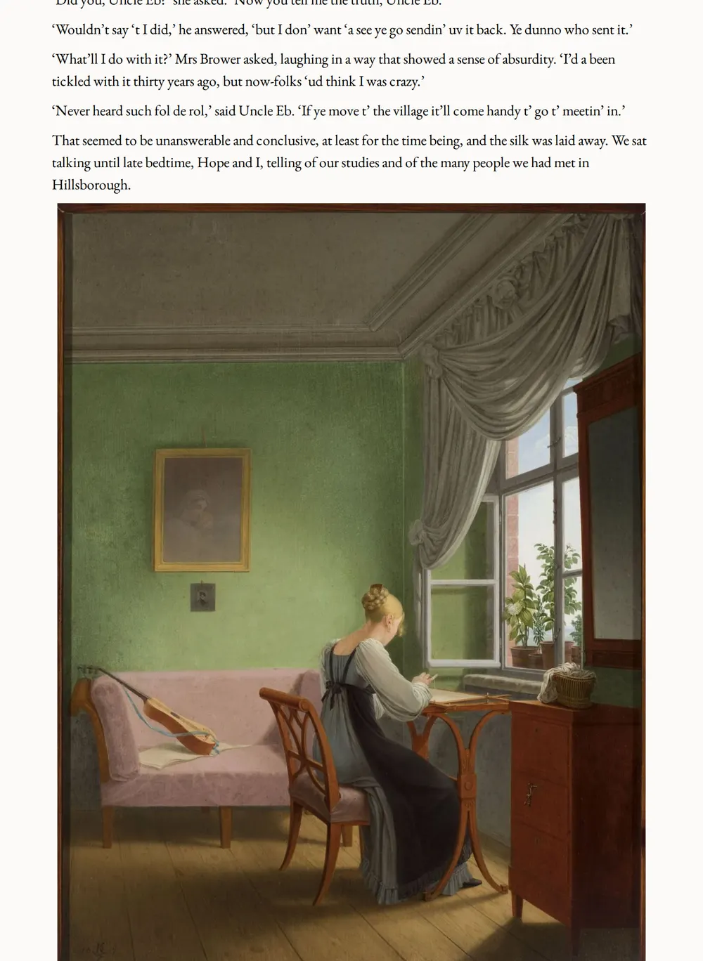 A page of Eben Holden as set for this edition