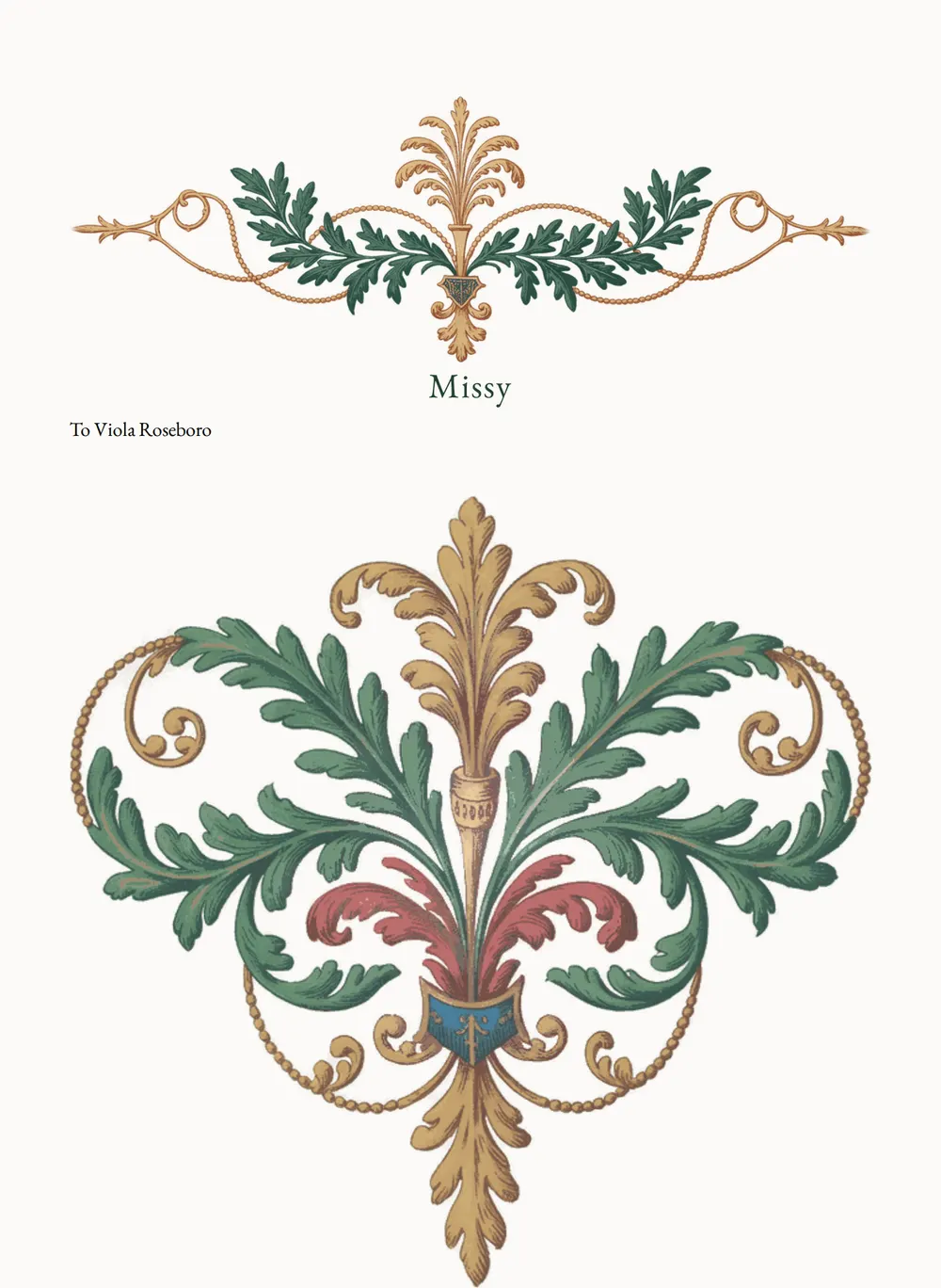 A page of Missy as set for this edition