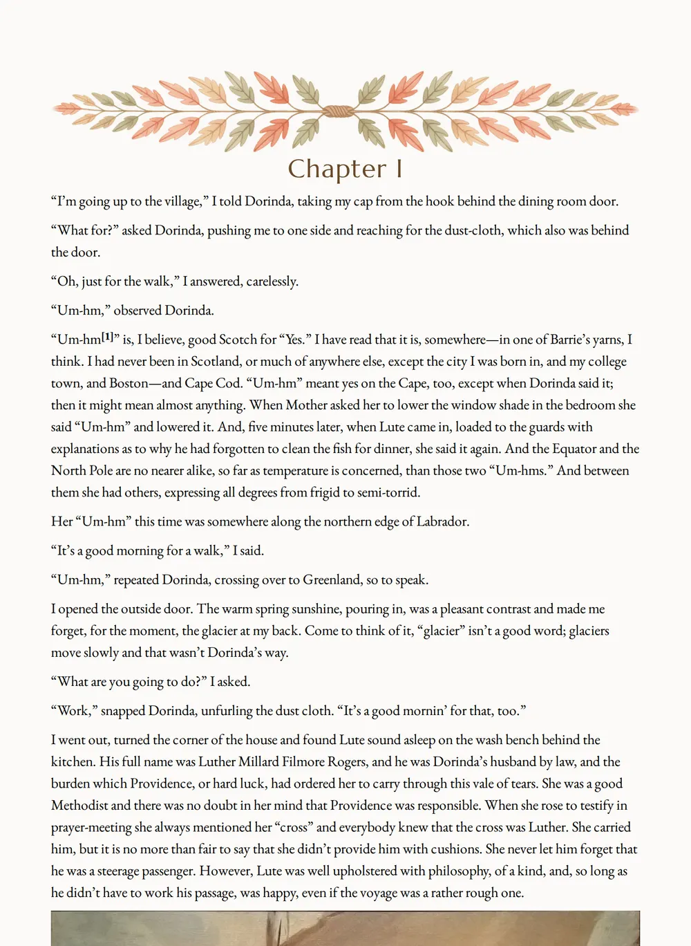 A page of The Rise of Roscoe Paine as set for this edition