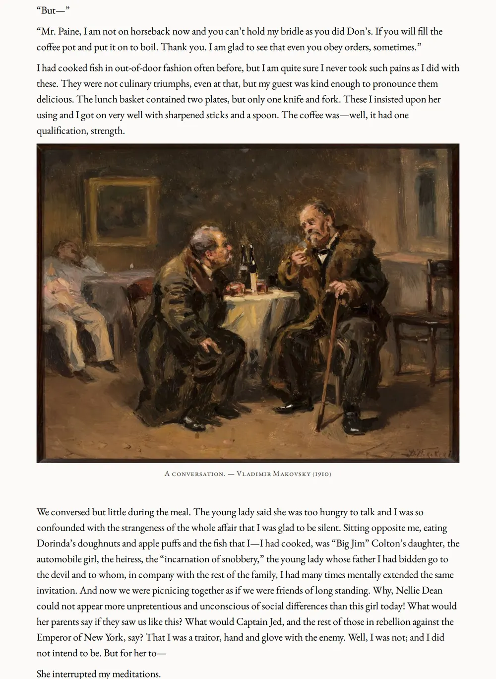 A page of The Rise of Roscoe Paine as set for this edition