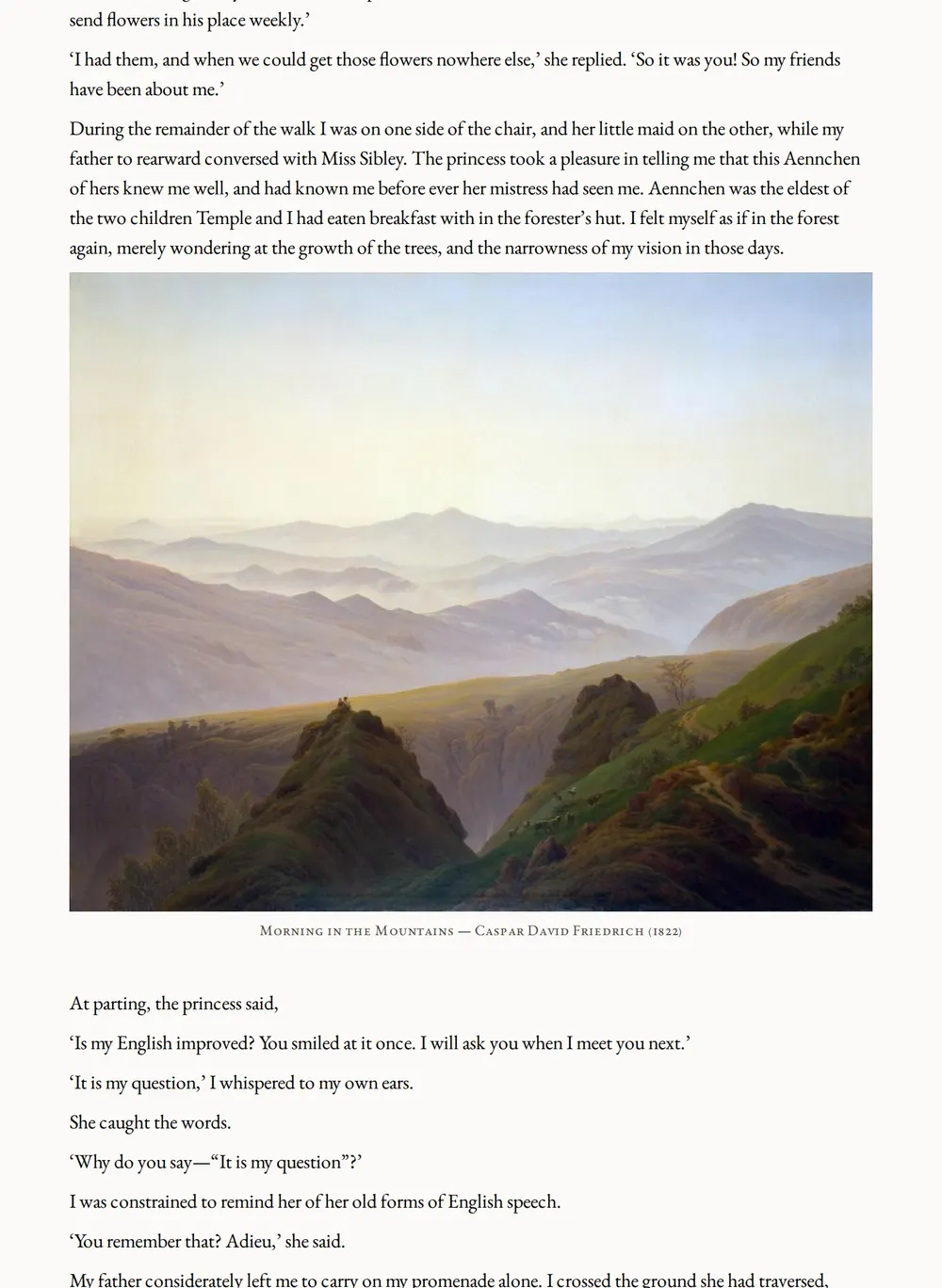 A page of The Adventures of Harry Richmond as set for this edition