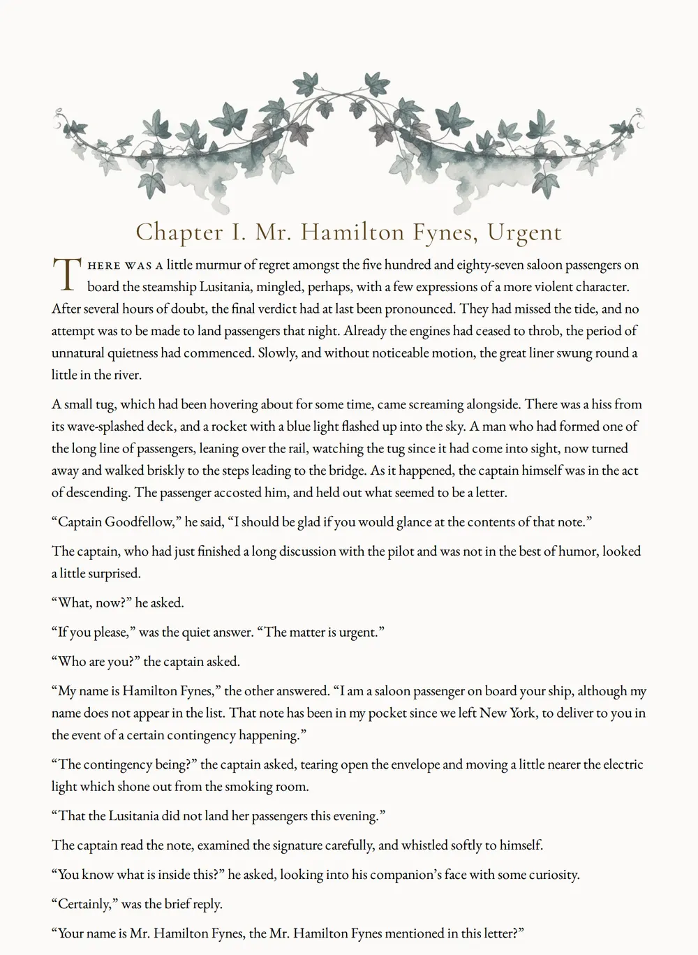 A page of The Illustrious Prince as set for this edition