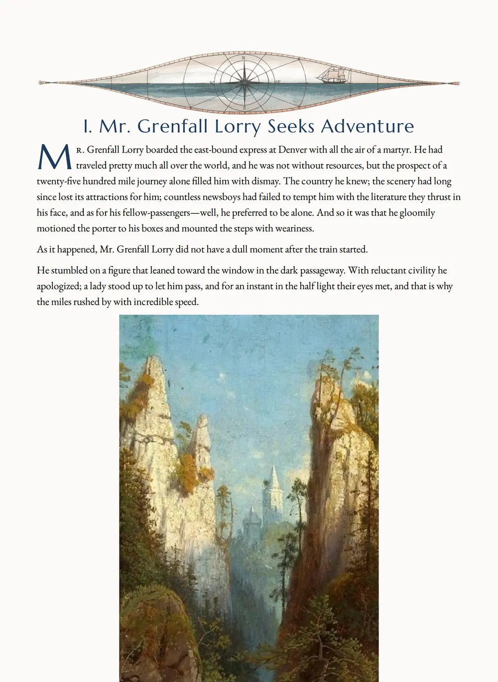 A page of Graustark as set for this edition