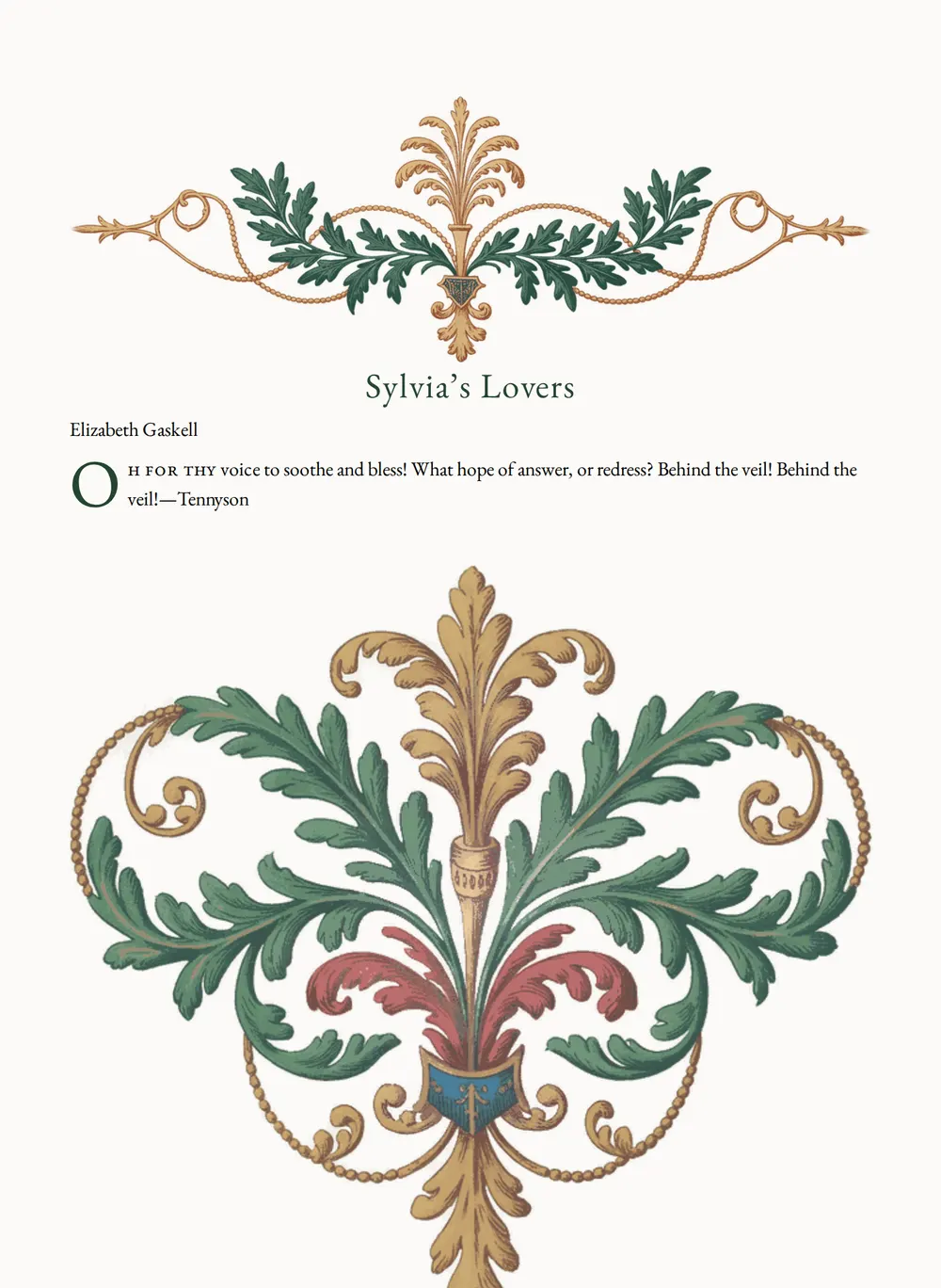 A page of Sylvia's Lovers as set for this edition