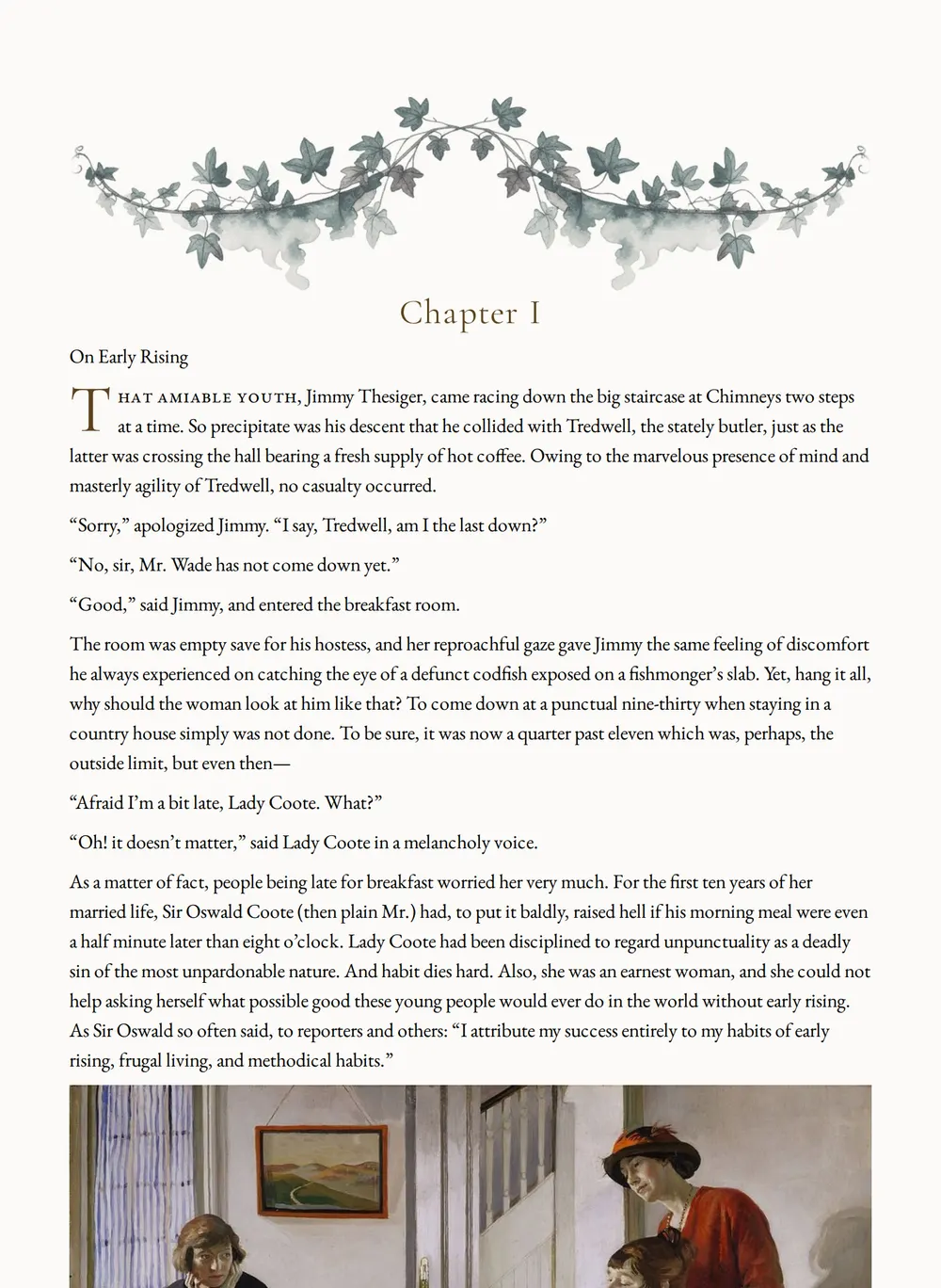 A page of The Seven Dials Mystery as set for this edition